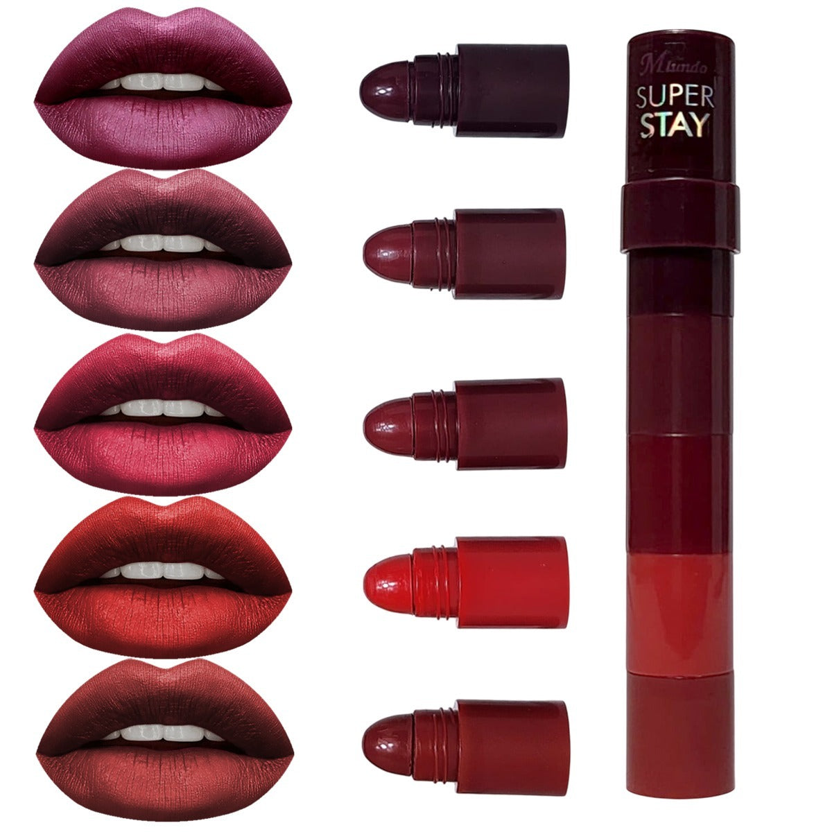 5 in 1 Lipstick Matte lipsticks Waterproof