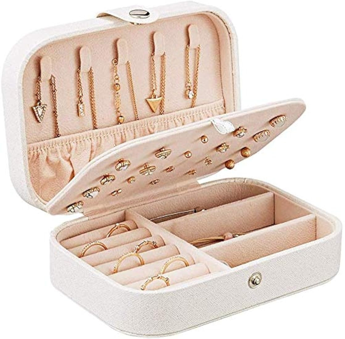 Vintage Leather Travel Jewellery Box for Women