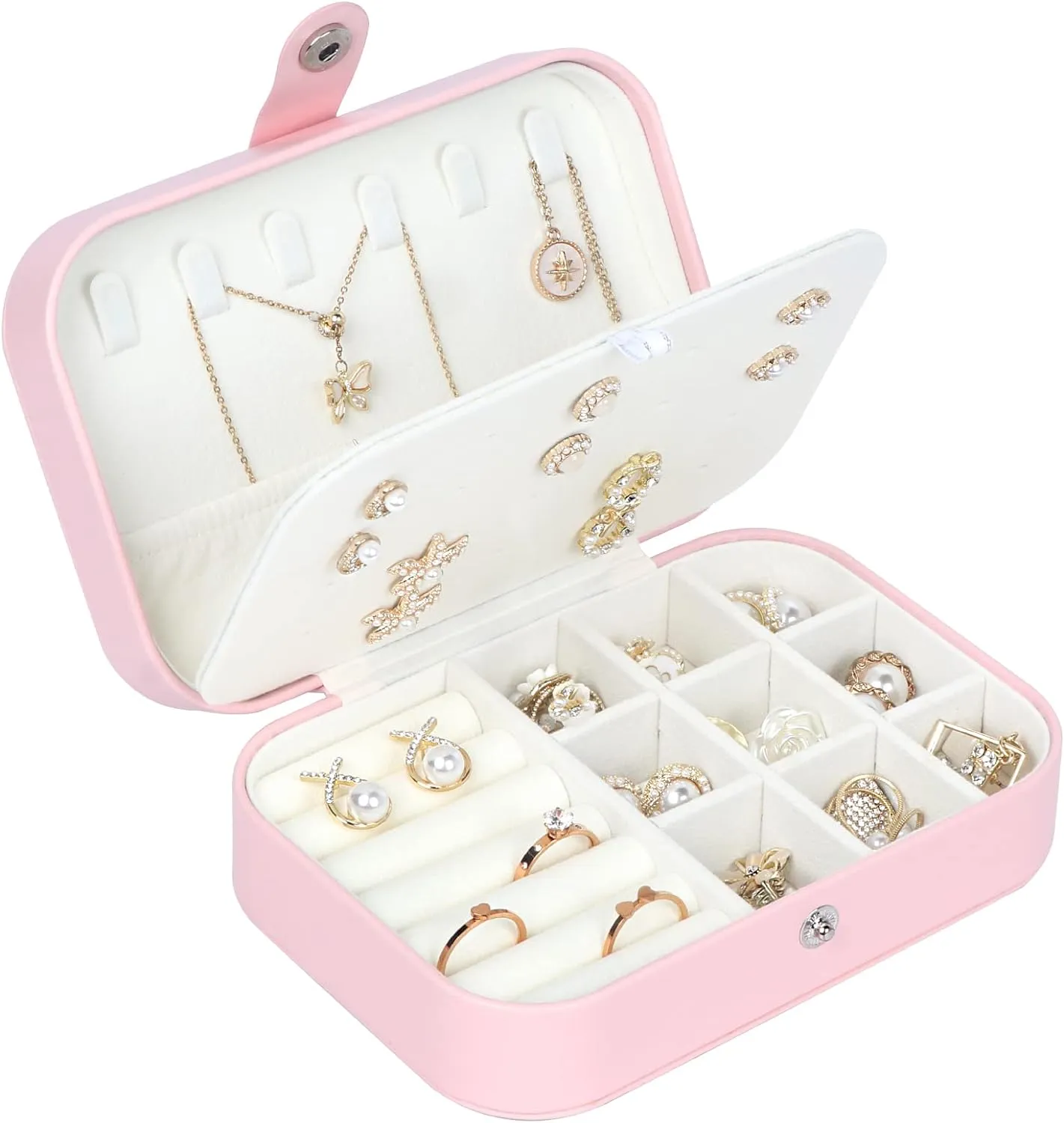 Vintage Leather Travel Jewellery Box for Women