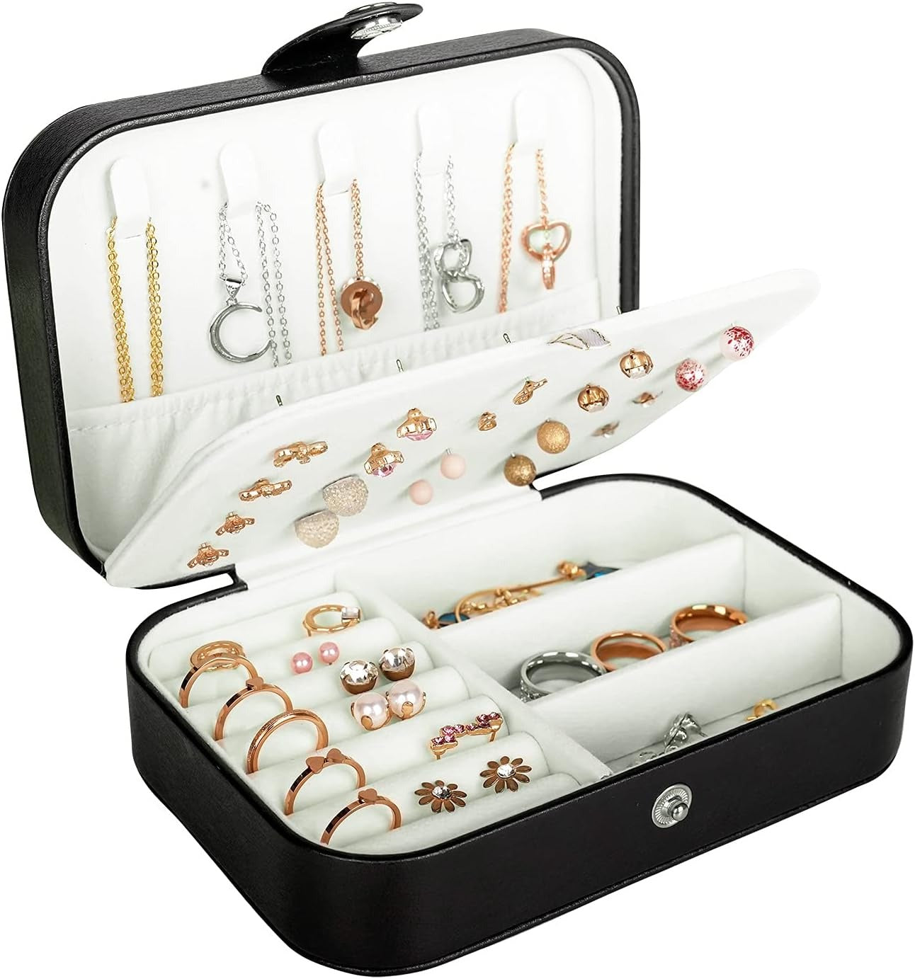 Vintage Leather Travel Jewellery Box for Women