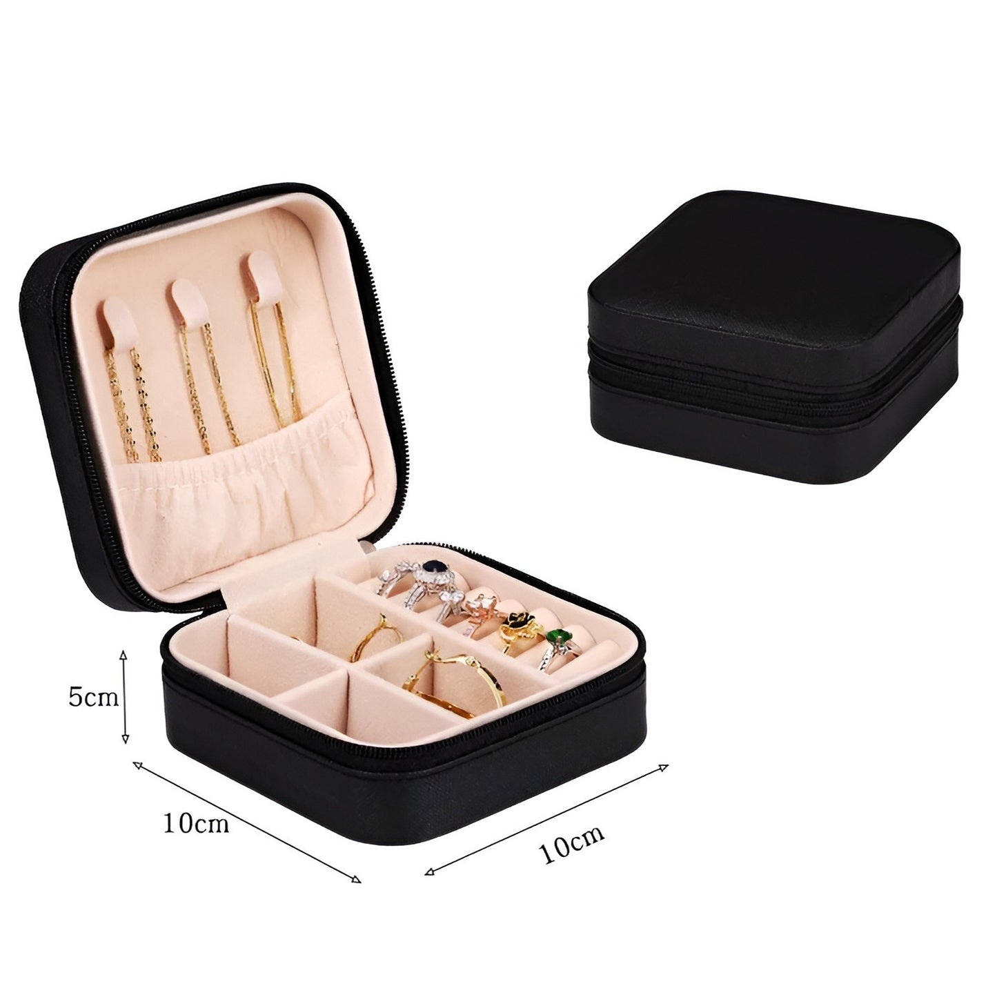 Vintage Leather Travel Jewellery Box for Women